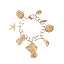 Złota bransoletka z muszelkmi z kolekcji Maris