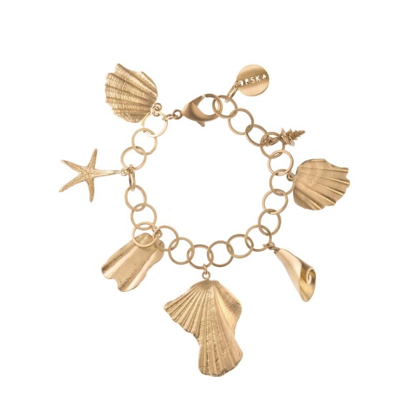 Artystyczna bransoletka z podwieszonymi muszelkami z kolekcji Maris marki ORSKA biżuteria