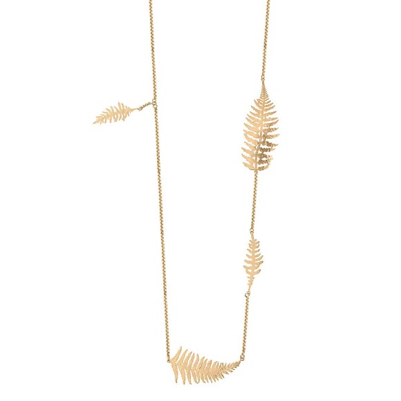ręcznie robiony naszyjnik z zawieszka w kształcie paproci marki Orska biżuteria