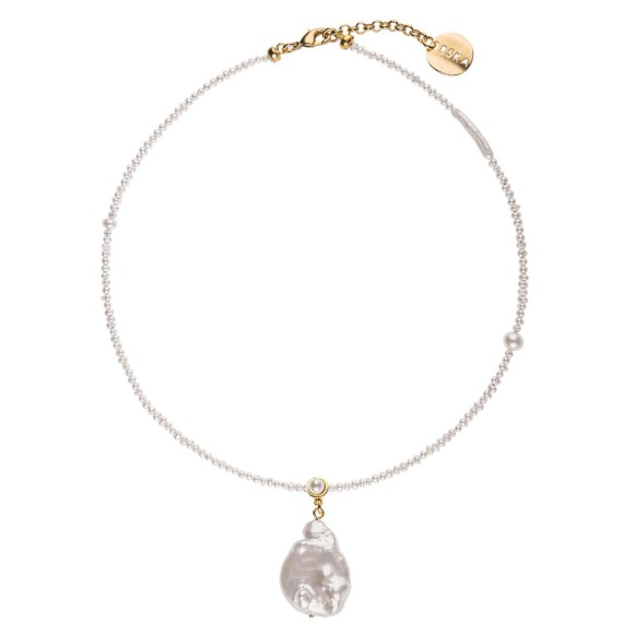 Delikatny naszyjnik z nieregularnymi perłami, ORSKA biżuteria