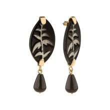 Kolczyki z onyksem i masą perłową z kolekcji Vietnam