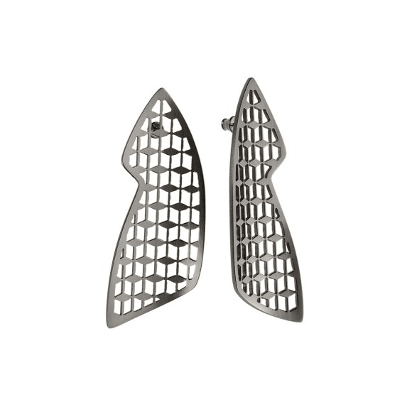 Grafitowe ażurowe kolczyki z kolekcji Meksyk Orska biżuteria