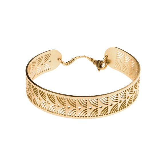 Sztywna bransoletka w ażurowe wzory, ORSKA biżuteria