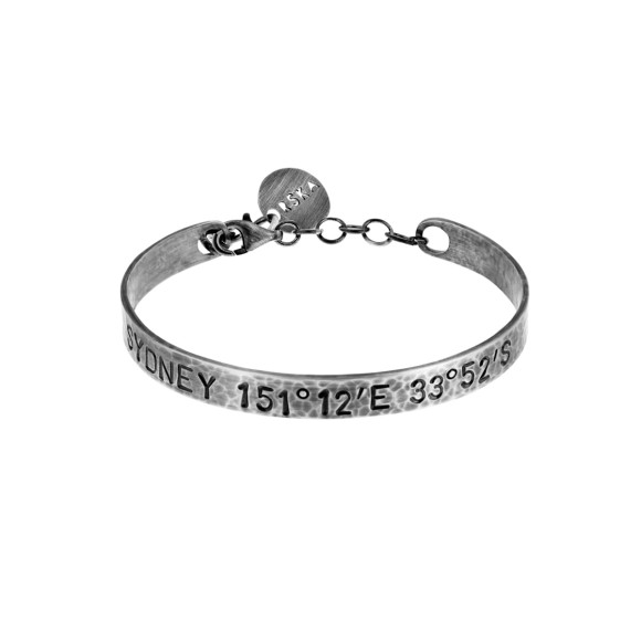 Srebrna, personalizowana bransoletka unisex