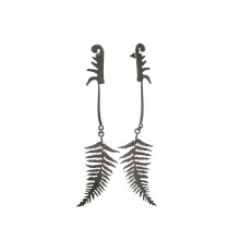 Grafitowe, wiszące kolczyki z kolekcji Nefro