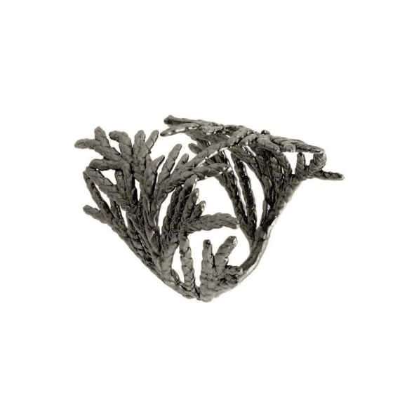 TP31-1 Grafitowy pierścionek gałązka z kolekcji Thuja ORSKA