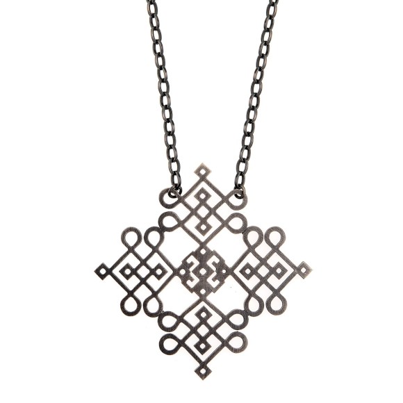 Długi naszyjnik z wisiorem węzeł szczęścia ORSKA