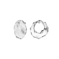 Asymetryczne srebrne kolczyki koła z kolekcji New Stone  ORSKA