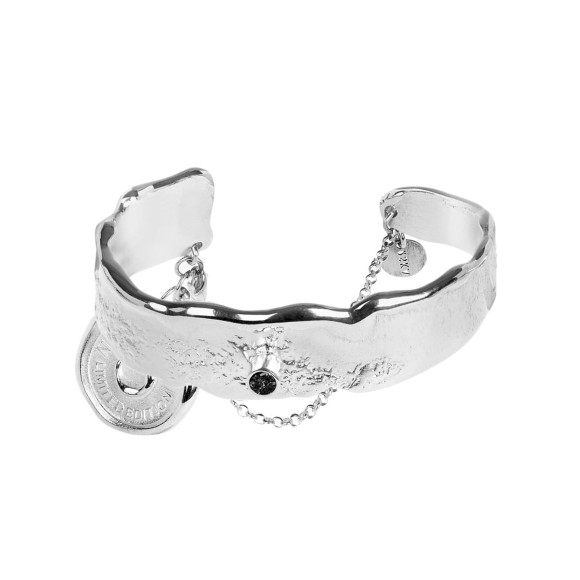 Nieregularna srebrna bransoletka z kolekcji New Stone  ORSKA