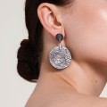 Srebrne kolczyki koła na sztyfcie z kolekcji Moon  ORSKA