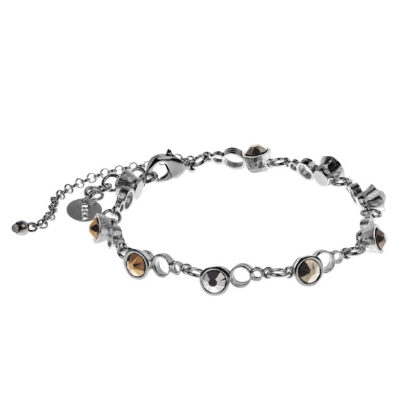 Delikatna, srebrna bransoletka z kryształami z kolekcji Soda ORSKA