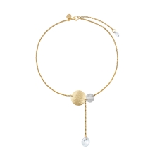 Delikatny naszyjnik z kryształową zawieszką z kolekcji Rundo