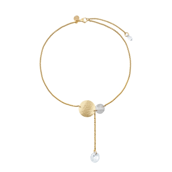 Krótki naszyjnik z kryształową zawieszką z kolekcji Rundo ORSKA