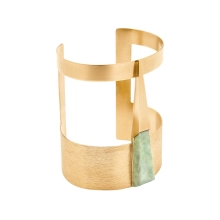 Szeroka bransoleta - mankiet z jadeitem z kolekcji Guatemala