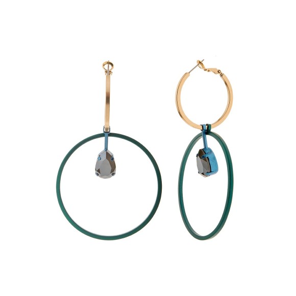 Kolczyki koła z kryształami Swarovski marki ORSKA biżuteria