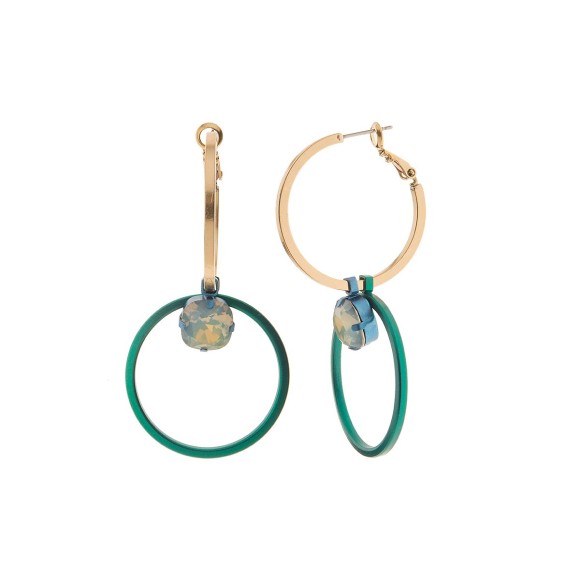 Kolorowe kolczyki koła z kolekcji FROST FK32-11 ORSKA biżuteria