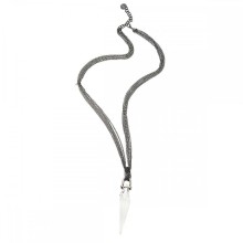 Długi naszyjnik z kolekcji Frost z kryształową zawieszką