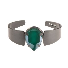 Bransoletka z kolekcji Frost ze szmaragdowym kryształem
