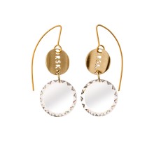 Wiszące kolczyki z kolekcji Frost z okrągłym kryształem