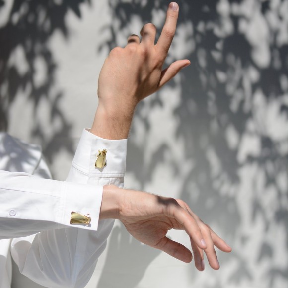 Spinki mankietowe z kolekcji Insekty - IM42-1- Orska biżuteria