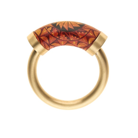 Meksykańska, sztywna bransoleta ręcznie malowana MXA58-1 marki ORSKA biżuteria