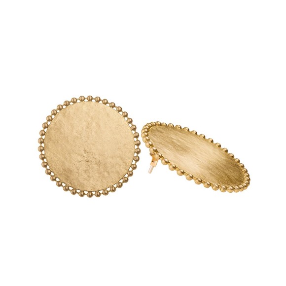 Kolczyki na sztyft, wykonane ręcznie z mosiądzu z kolekcji Ray - RYK 21-1- Orska biżuteria