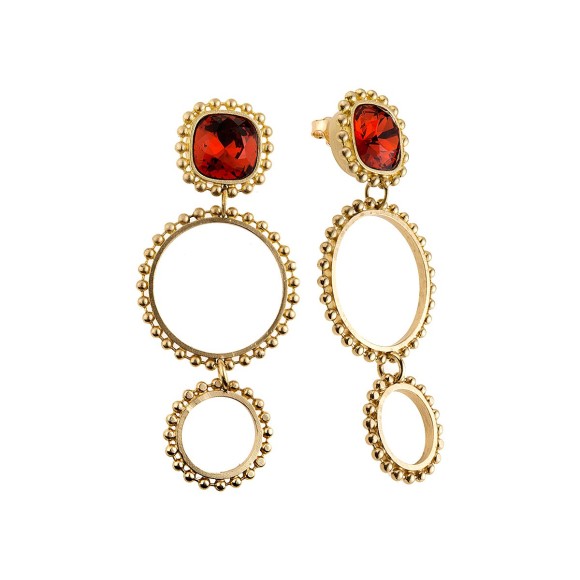 Mosiężne kolczyki, z kolekcji Ray- RYK38-1- Orska biżuteria