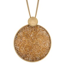 Długi naszyjnik z kolekcji Ray z bogato zdobionym medalionem