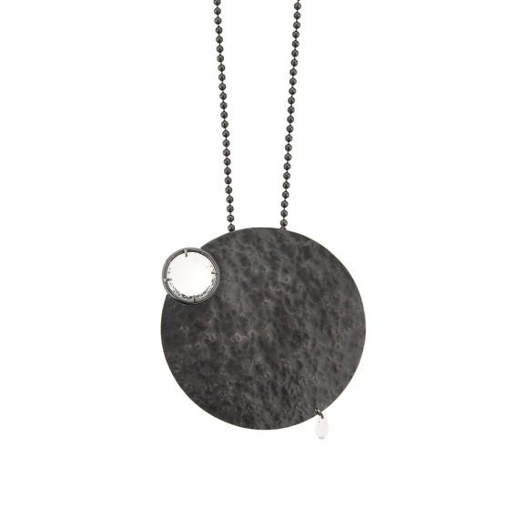 Ręcznie wykonany, mosiężny naszyjnik z kolekcji Rundo - RN56 - Orska biżuteria