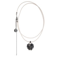 Długi naszyjnik z kryształową zawieszka na perełkach z kolekcji Soda