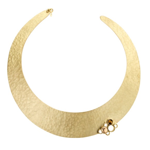 Artystyczna, sztywna kolia z kolekcji Soda z kryształami Swarovski marki Orska biżuteria