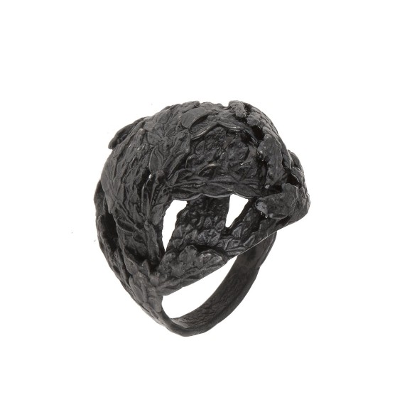 Grafitowy Pierścionek w formie gałązki thui marki ORSKA biżuteria