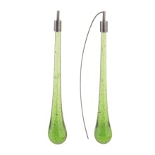 Zielone kolczyki z kolekcji Frost w kształcie smukłych kropli