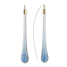 Niebieskie kolczyki z kolekcji Frost w kształcie smukłych kropli