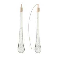 Kolczyki z kolekcji Frost w kształcie smukłych kropli na biglu