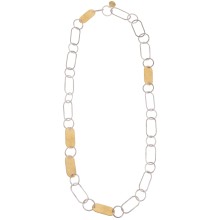 Artystyczny długi naszyjnik z ogniw