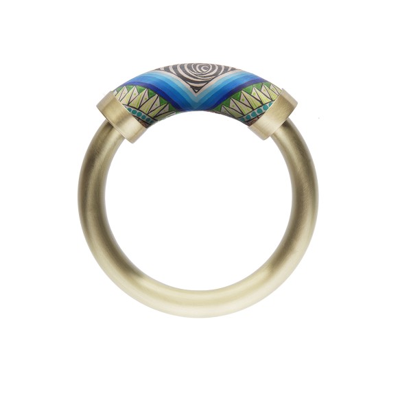 Ręcznie malowana bransoletka w złotej oprawie z kolekcji Meksyk mxa58-1-10 marki ORSKA biżuteria