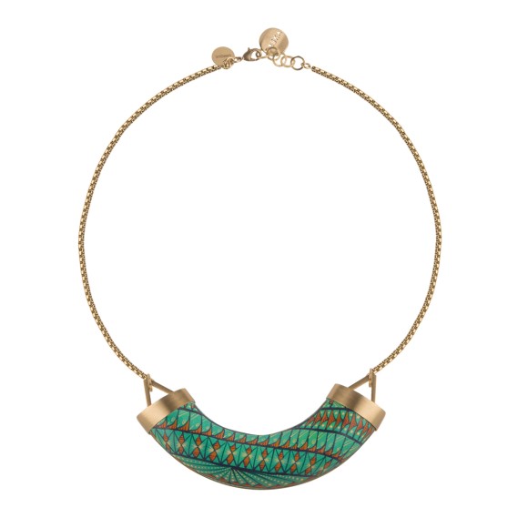 krótki ręcznie malowany naszyjnik z kolekcji Meksyk marki ORSKA biżuteria