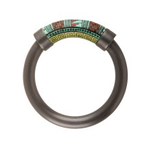 Sztywna bransoletka w grafitowej oprawie z kolekcji Meksyk