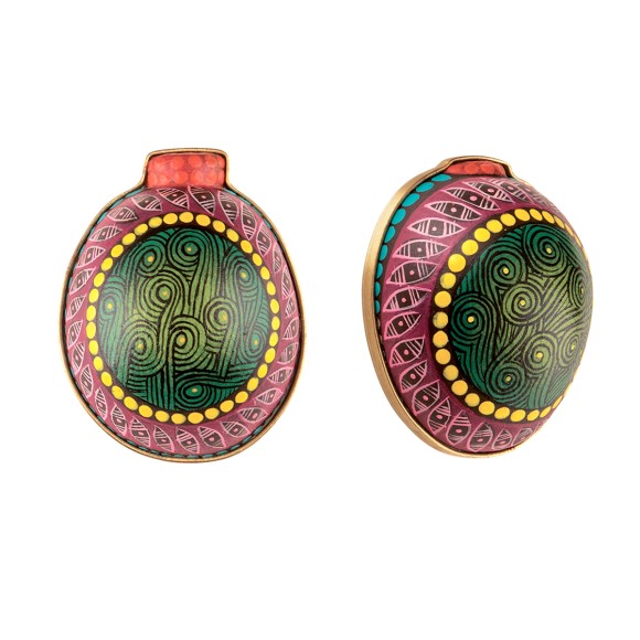 Kolorowe kolczyki  na sztyft z kolekcji Meksyk