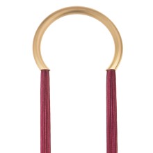 Złoty naszyjnik z długimi frędzlami fuksja