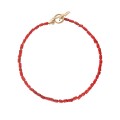 Piękny czerwony naszyjnik z koralem MN42-5 ORSKA biżuteria