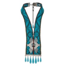 Ręcznie wyszywany unikatowy naszyjnik z kolekcji Peru