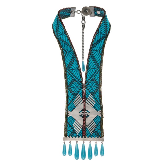 Ręcznie wyszywany unikatowy naszyjnik z kolekcji Peru PEN96-4