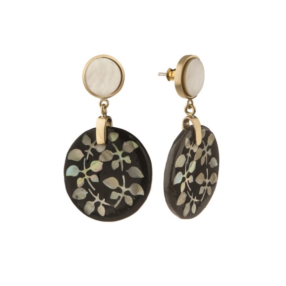 okrągłe kolczyki z perłami VIK32-4 ORSKA biżuteria