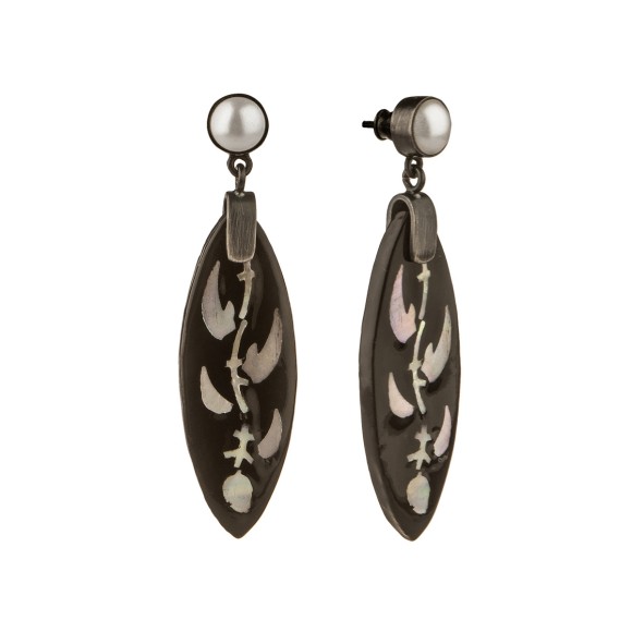 lekkie kolczyki z motywem kwiatowym, VIK32-2 - ORSKA biżuteria