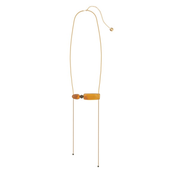 Unikatowa biżuteria z bursztynem łącząca funkcję broszki i naszyjnika z kolekcji Baltica wykonana ręcznie marki ORSKA biżuteria