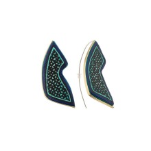 Ręcznie malowane kolczyki skrzydła motyla z kolekcji Meksyk