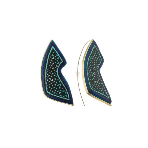 Kolorowe kolczyki w kształcie skrzydeł motyla monarcha marki ORSKA bizuteria