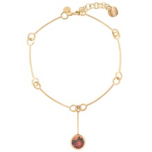 Złoty naszyjnik z wytatuowanym kwiatem wiśni z kolekcji Tattoo